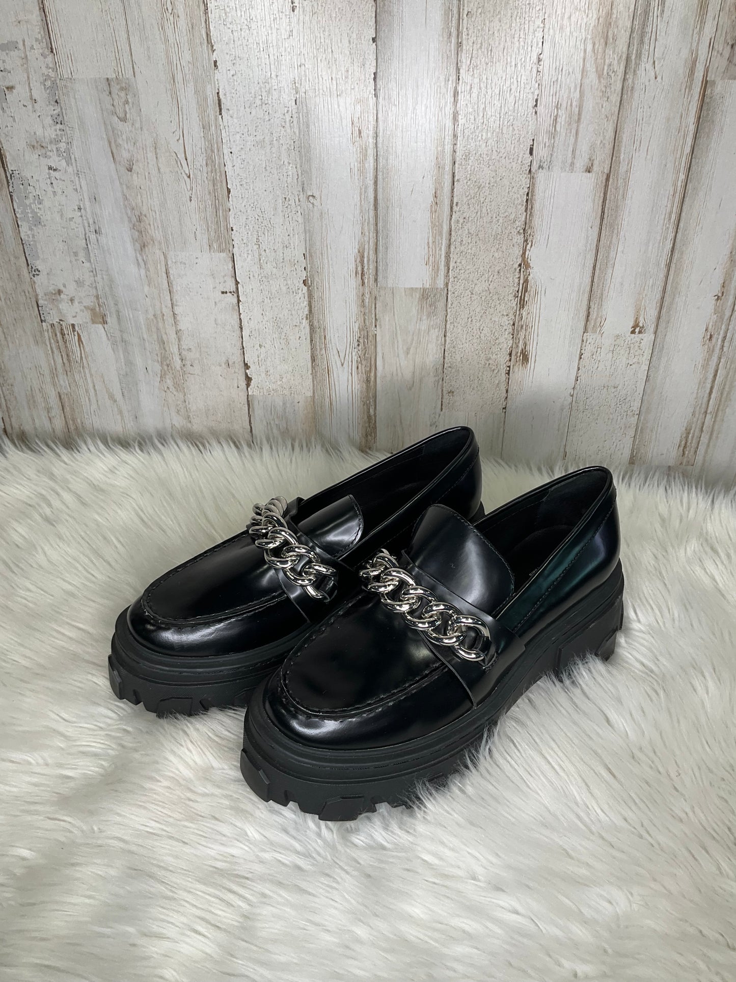 Black Shoes Heels Platform Cma, Size 8