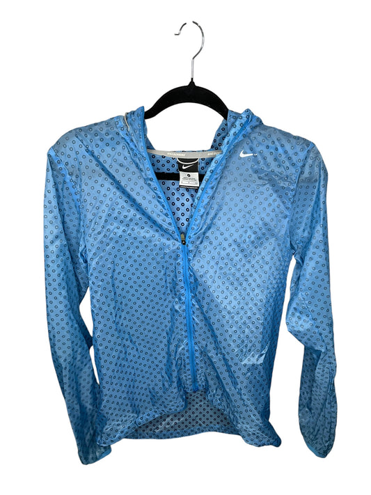 Athletic Jacket By Nike In Blue, Size: S