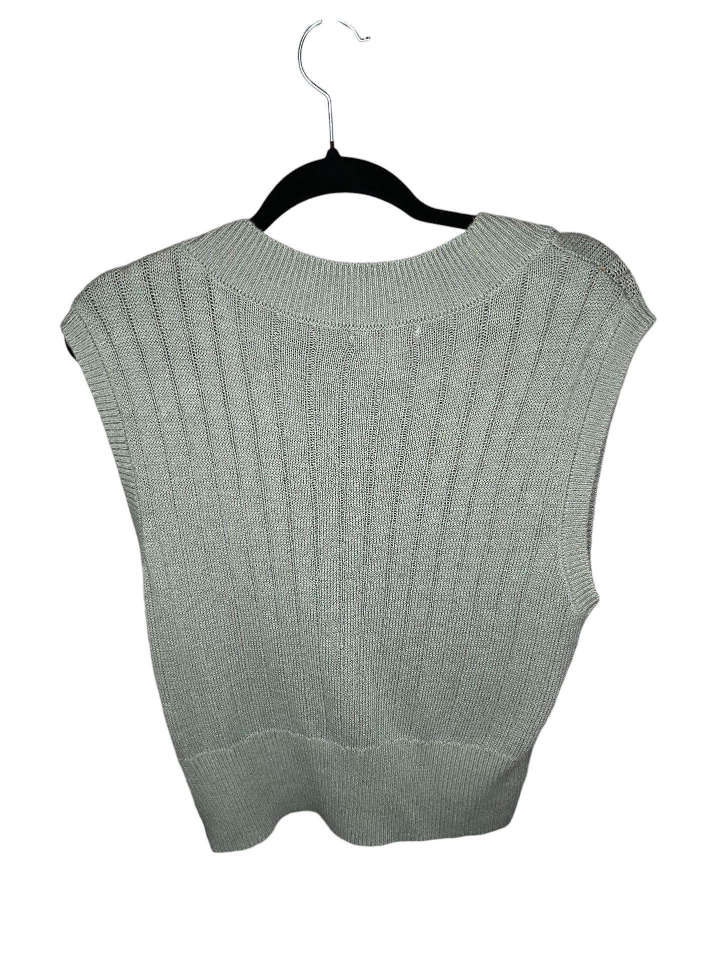 Vest Sweater By Clothes Mentor In Green, Size: M