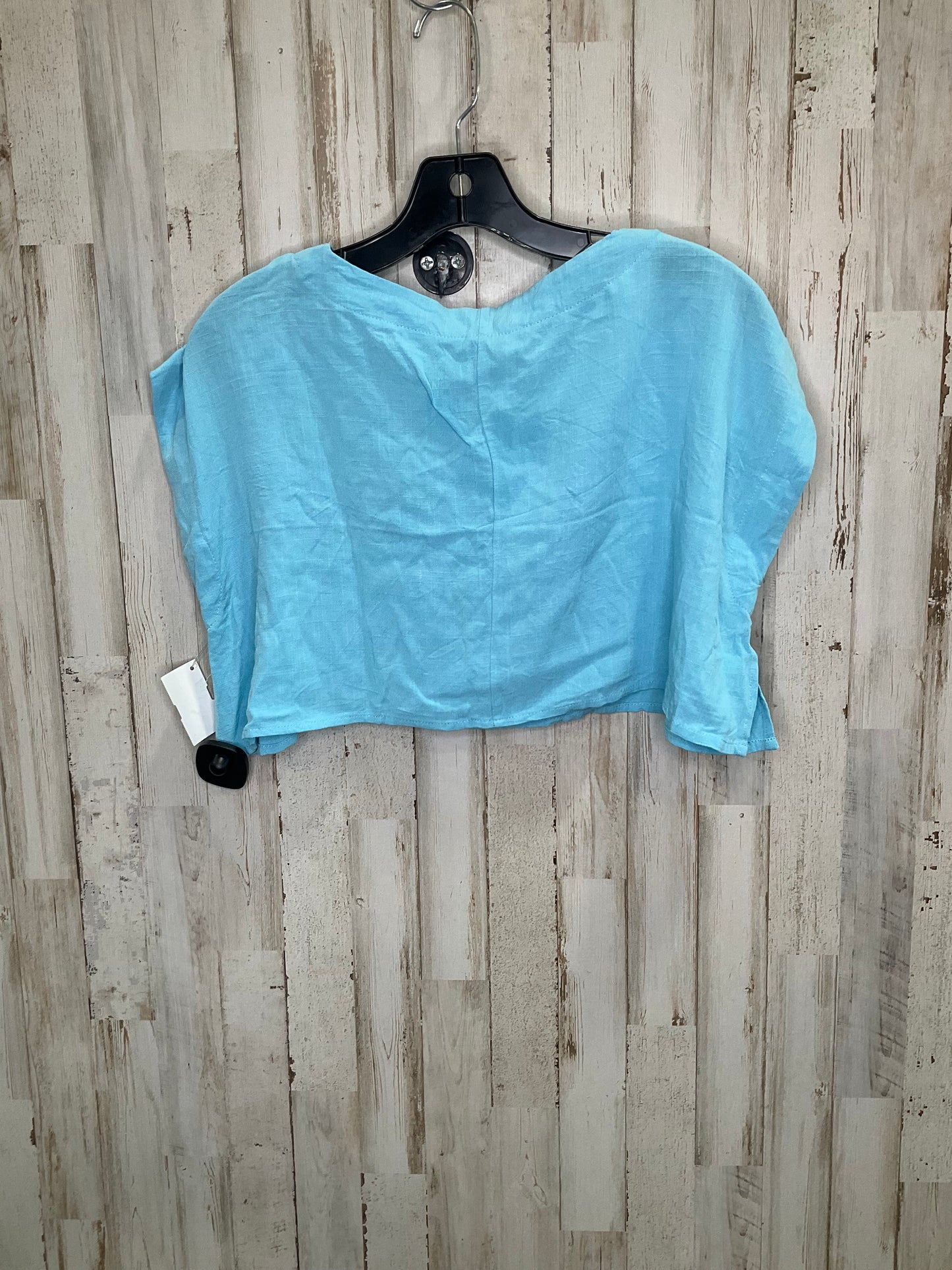 Blue Top Short Sleeve Clothes Mentor, Size S