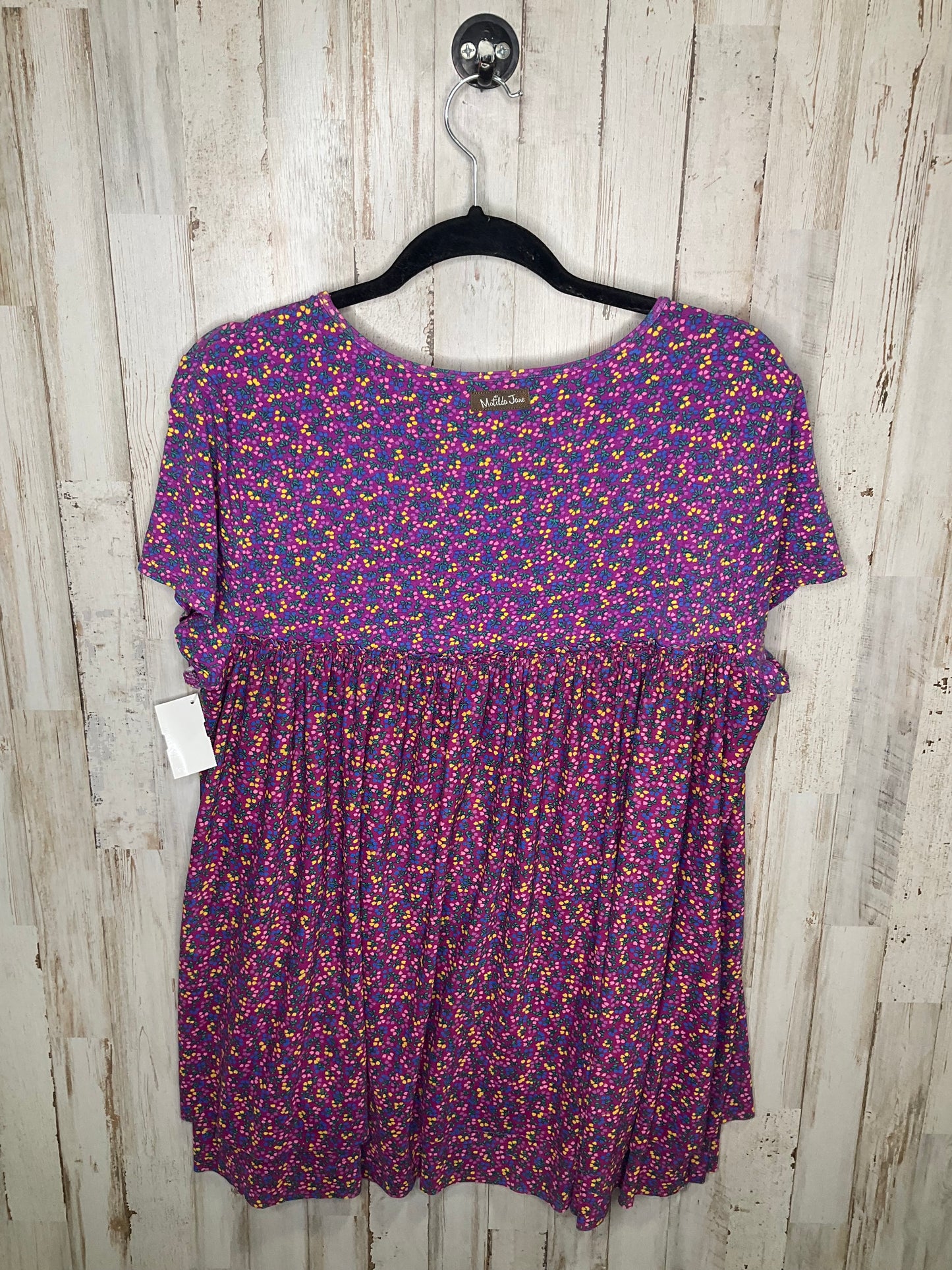 Floral Print Top Short Sleeve Matilda Jane, Size Xl