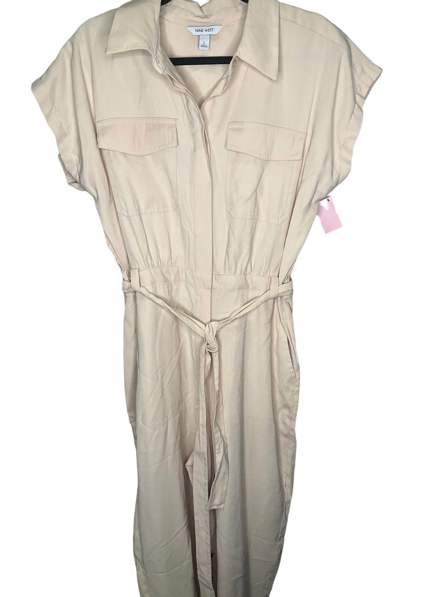 Jumpsuit By Nine West In Tan, Size: L