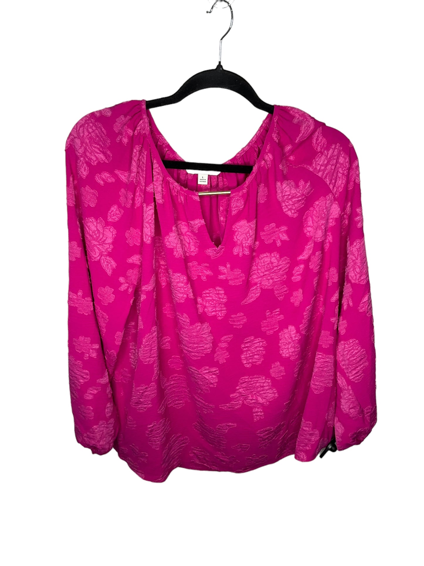 Top Long Sleeve By The Pioneer Woman In Pink, Size: L