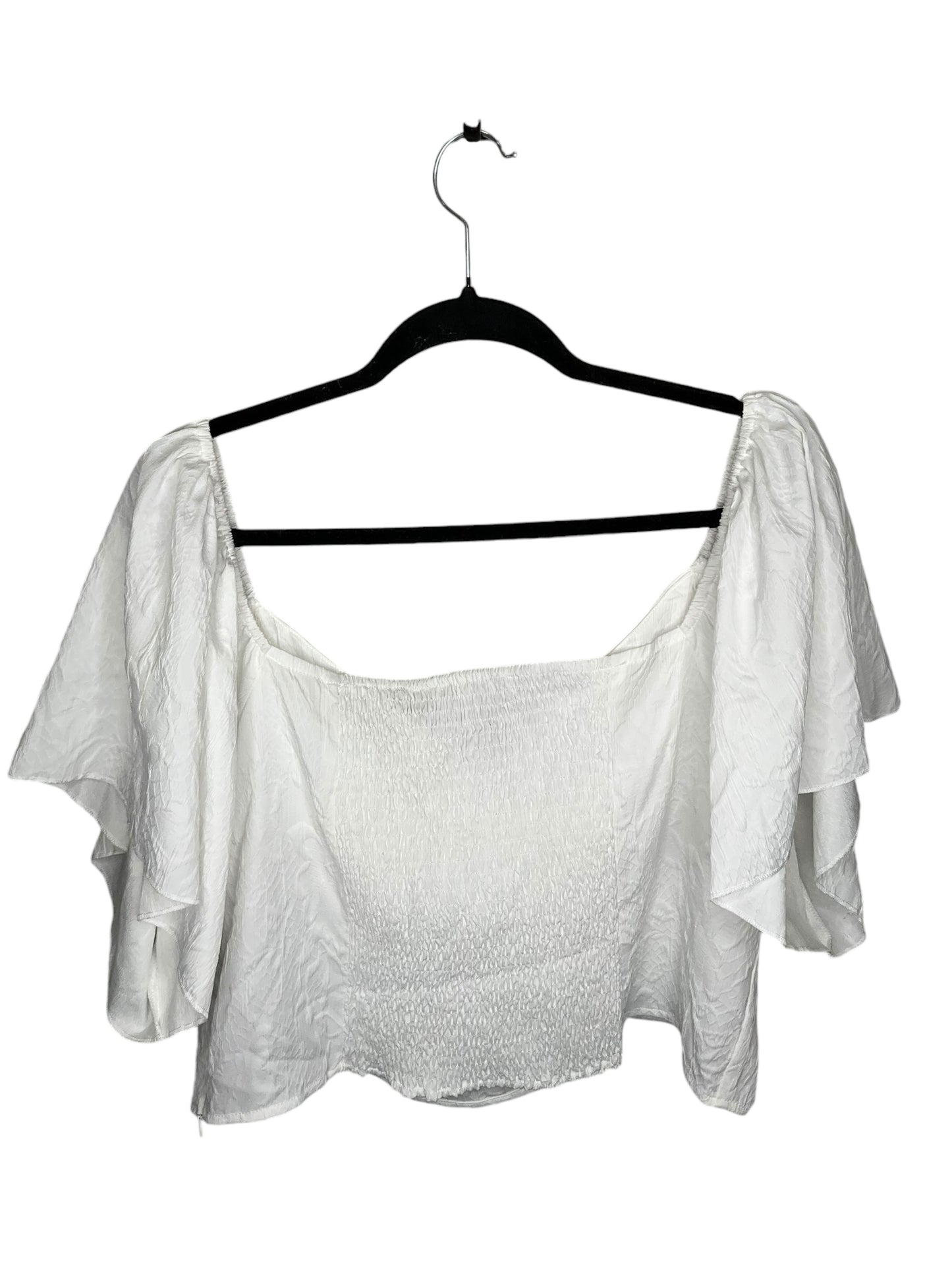 Top Short Sleeve By Clothes Mentor In White, Size: 3x