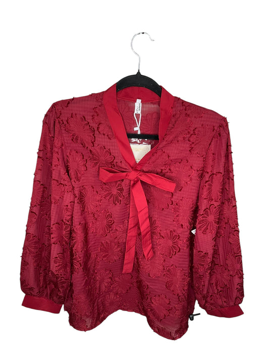 Top Long Sleeve By Clothes Mentor In Red, Size: Xl