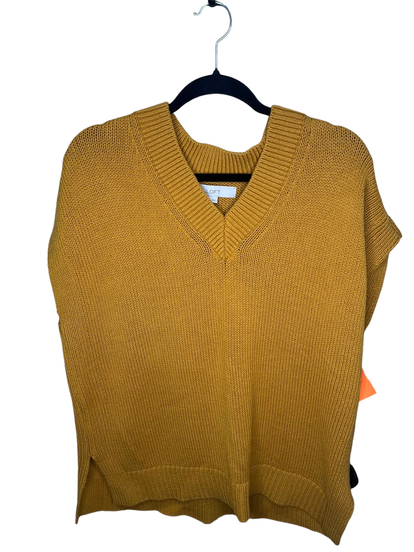 Vest Sweater By Loft In Yellow, Size: Xl