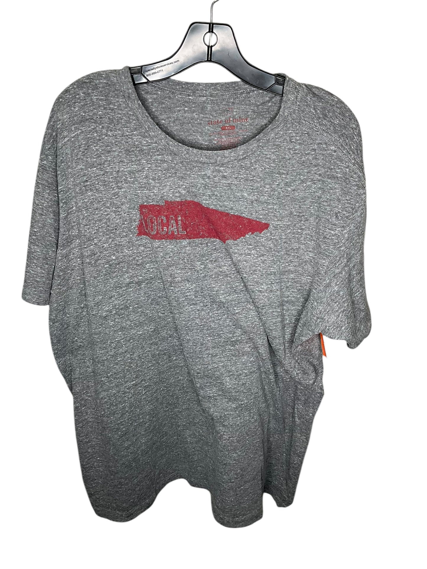 Top Short Sleeve By Clothes Mentor In Grey, Size: 1x