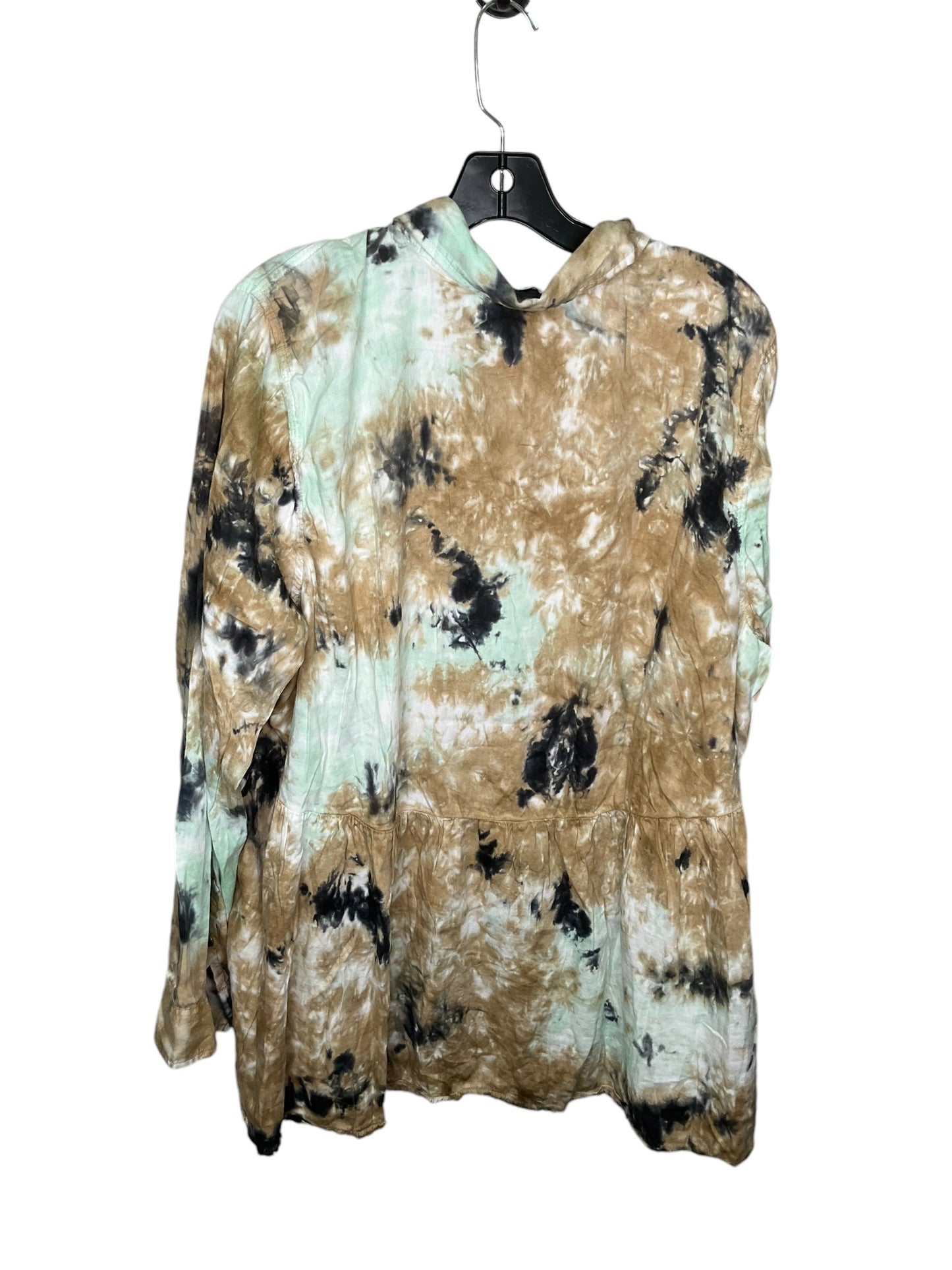 Top Long Sleeve By True Craft In Tie Dye Print, Size: 3x