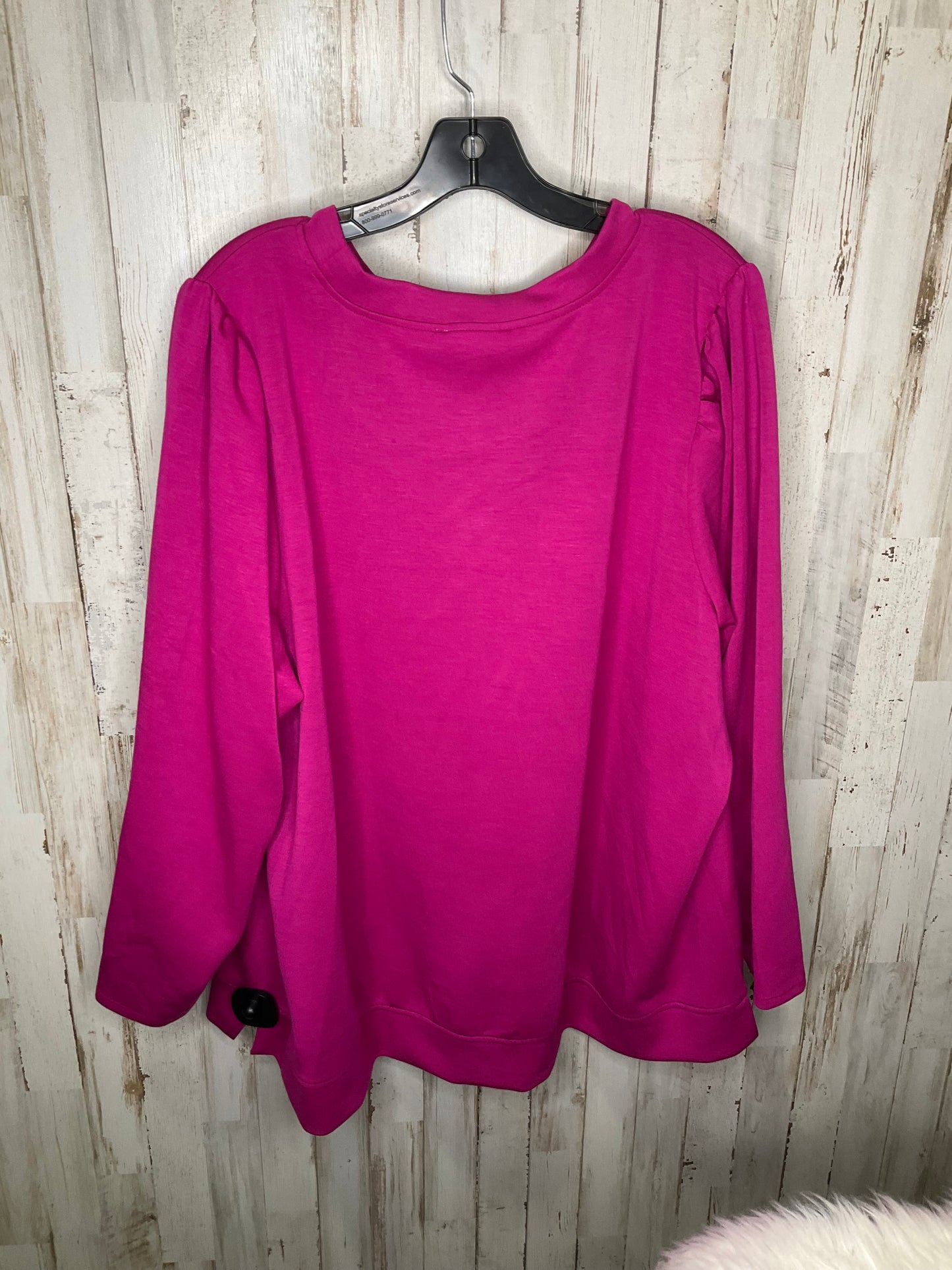 Top Long Sleeve By Cable And Gauge In Purple, Size: 3x