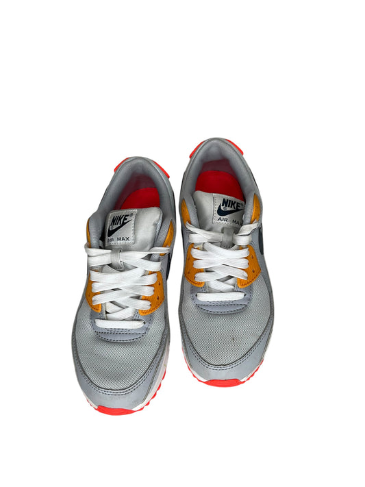 Shoes Sneakers By Nike In Grey & Orange, Size: 7