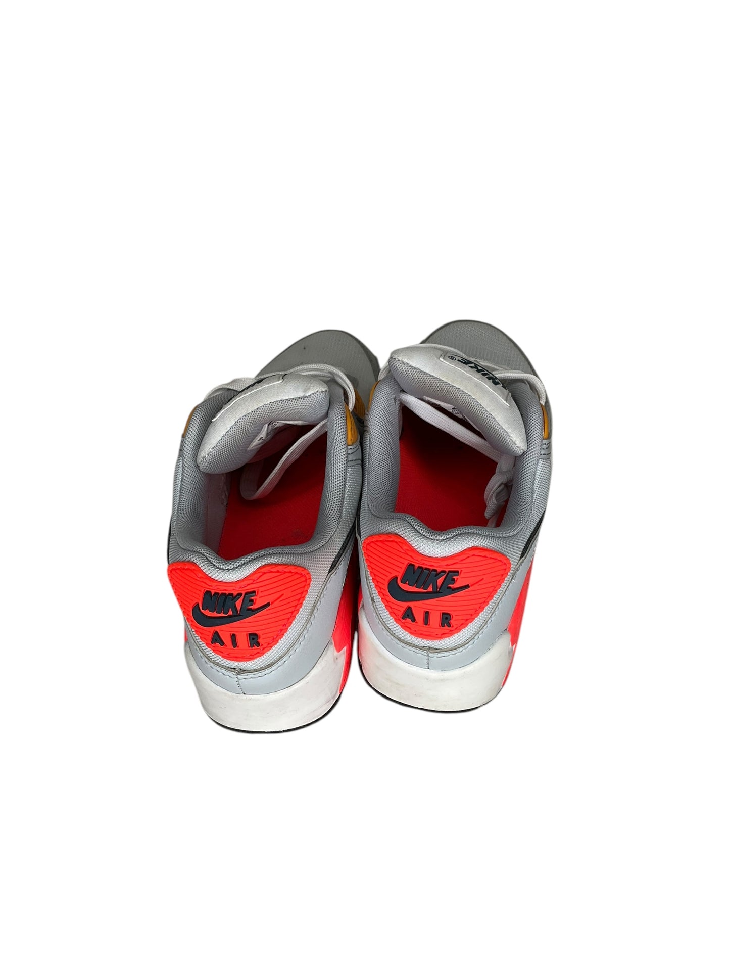 Shoes Sneakers By Nike In Grey & Orange, Size: 7