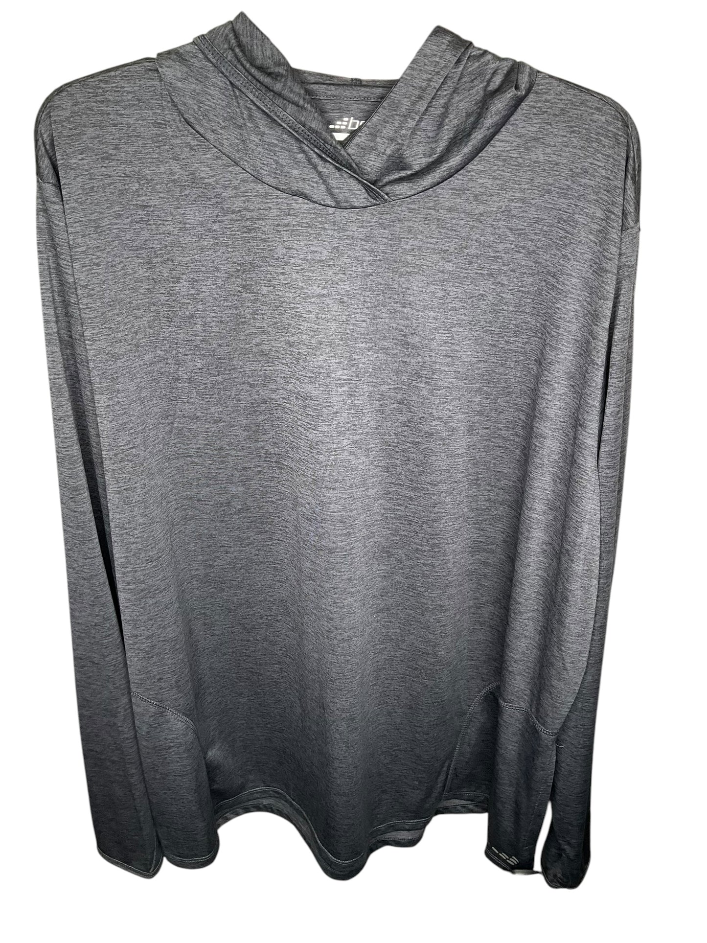 Athletic Top Long Sleeve Hoodie By Bcg In Grey, Size: 3x