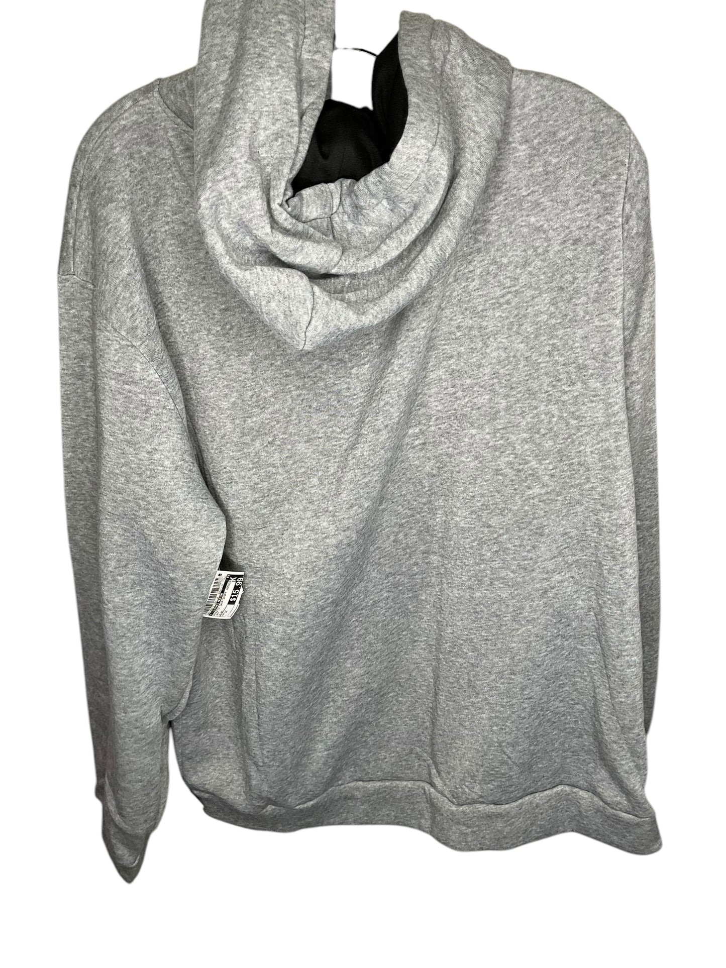 Athletic Sweatshirt Hoodie By Clothes Mentor In Grey, Size: 1x