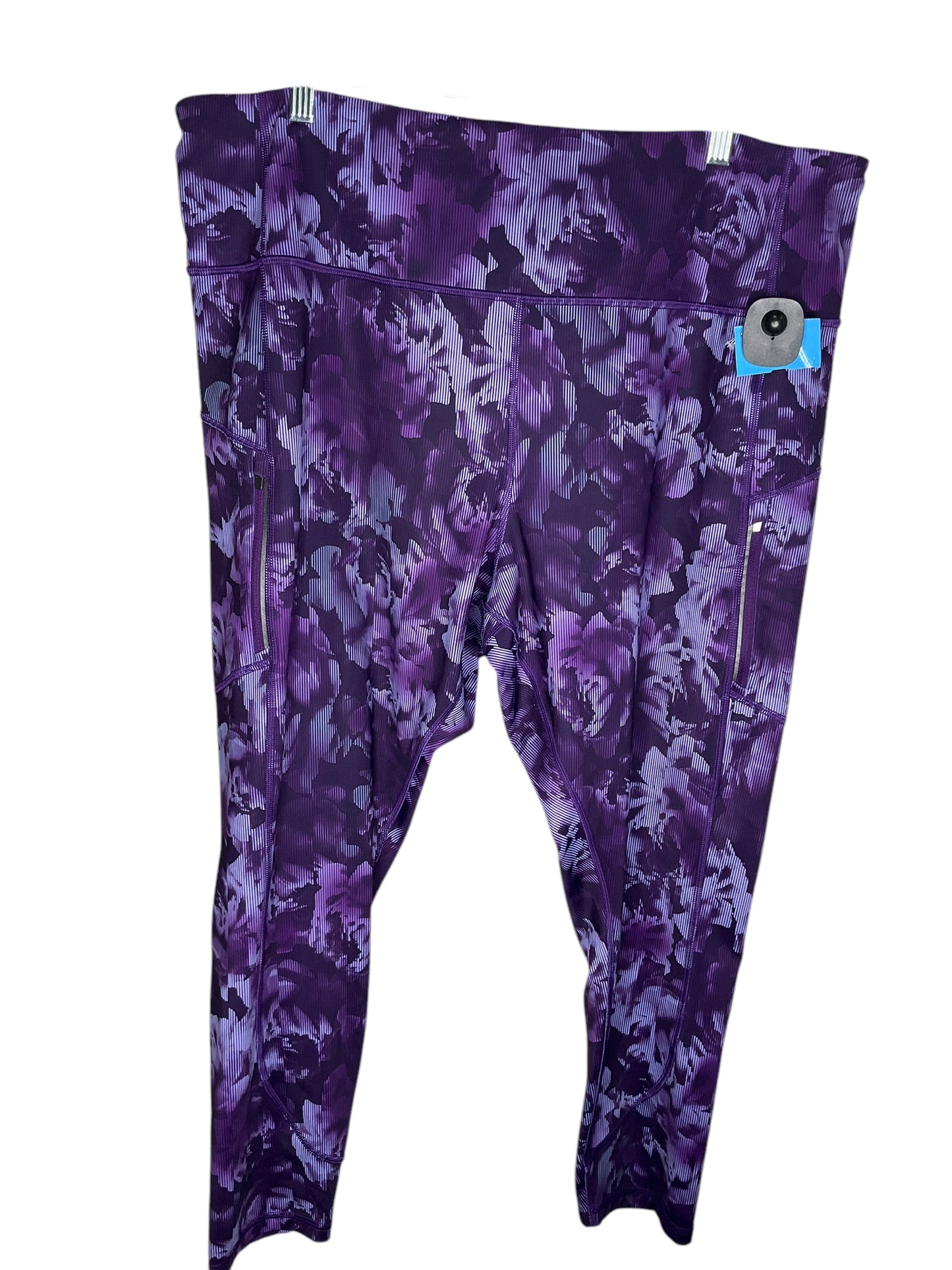 Athletic Leggings By Athleta In Purple, Size: 3x