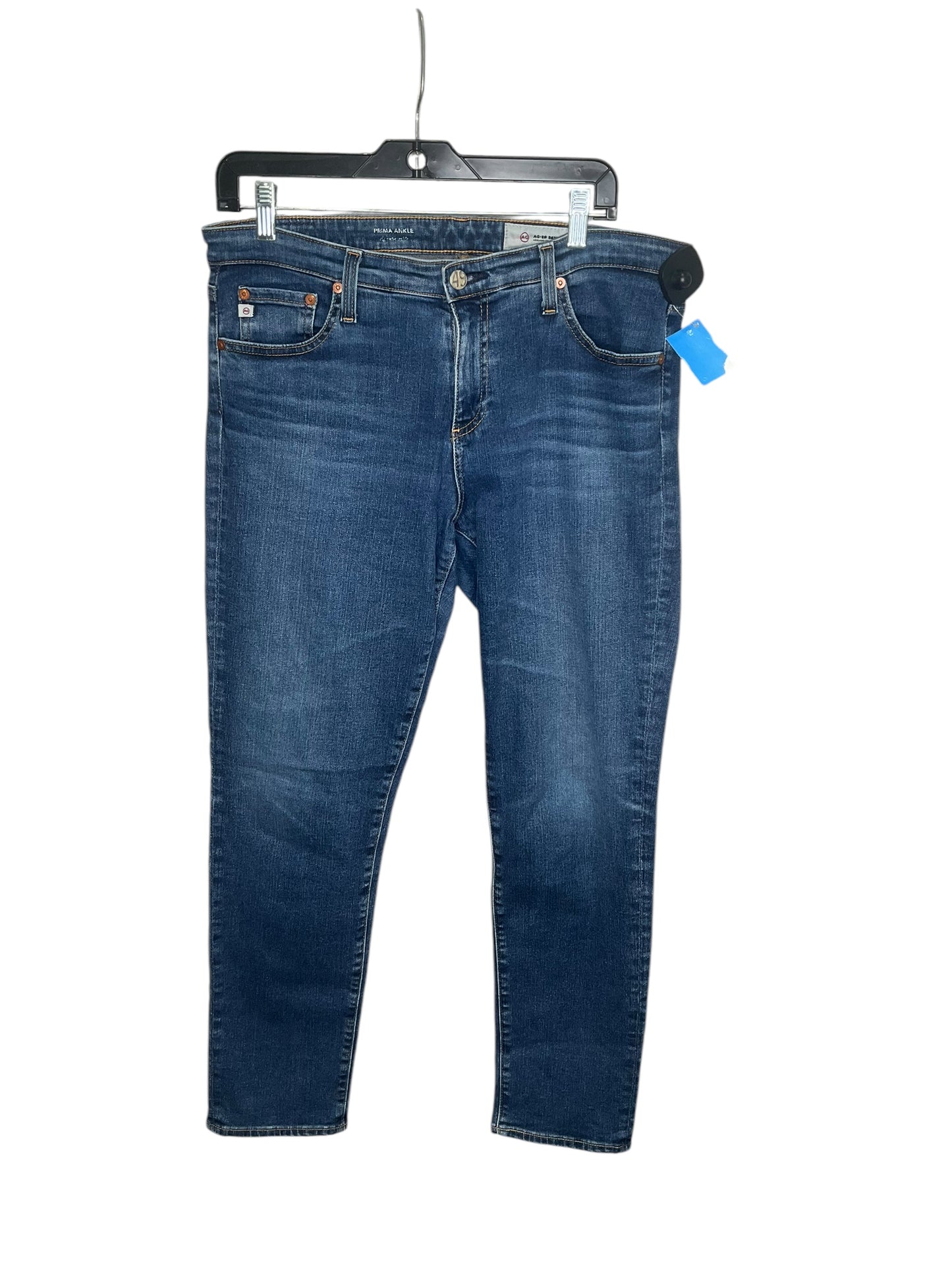 Jeans Skinny By Adriano Goldschmied In Blue Denim, Size: 16