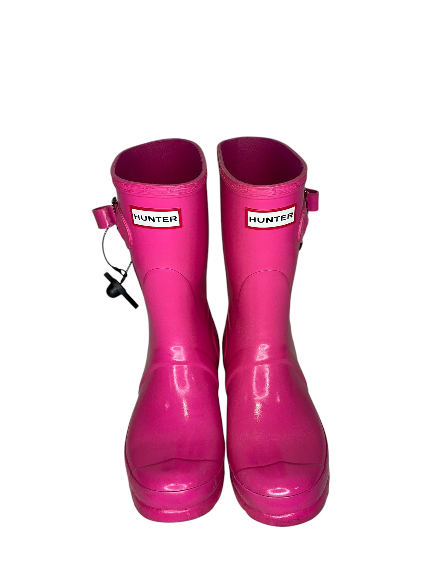 Boots Mid-calf Flats By Hunter In Pink, Size: 7