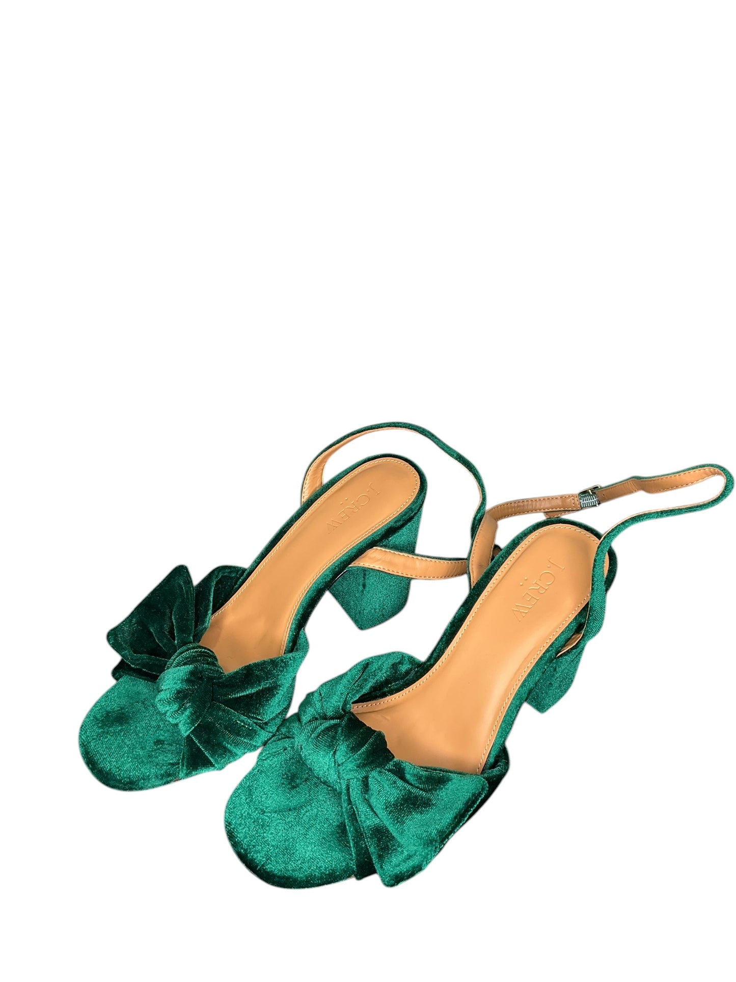 Shoes Heels Block By J. Crew In Green, Size: 8.5