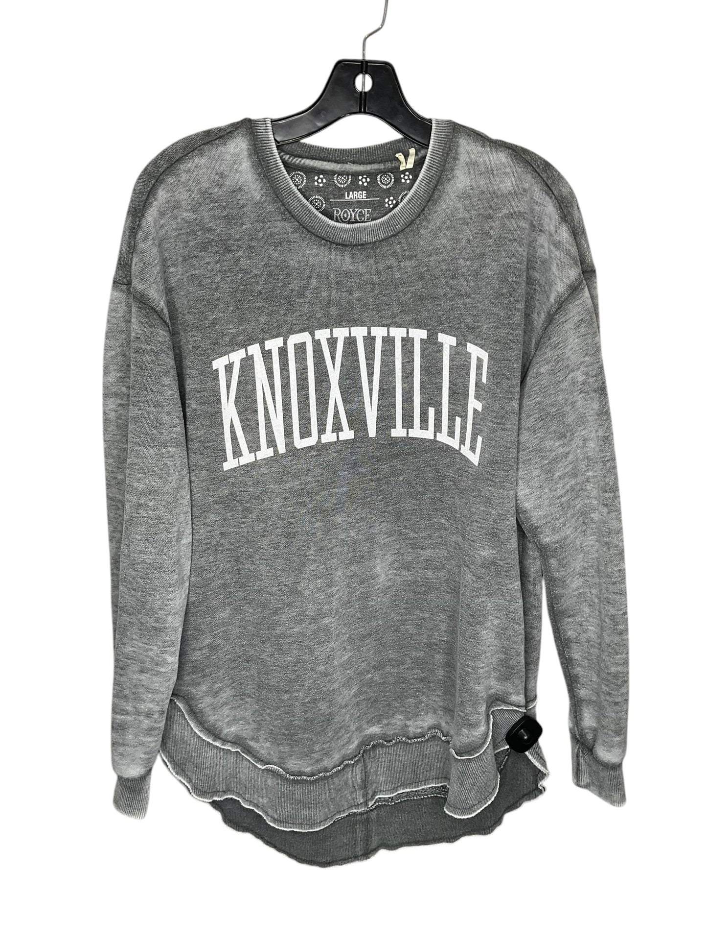 Sweatshirt Crewneck By Clothes Mentor In Grey, Size: L