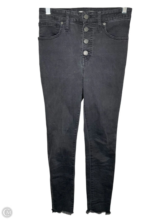 Jeans Skinny By Madewell In Black Denim, Size: 4