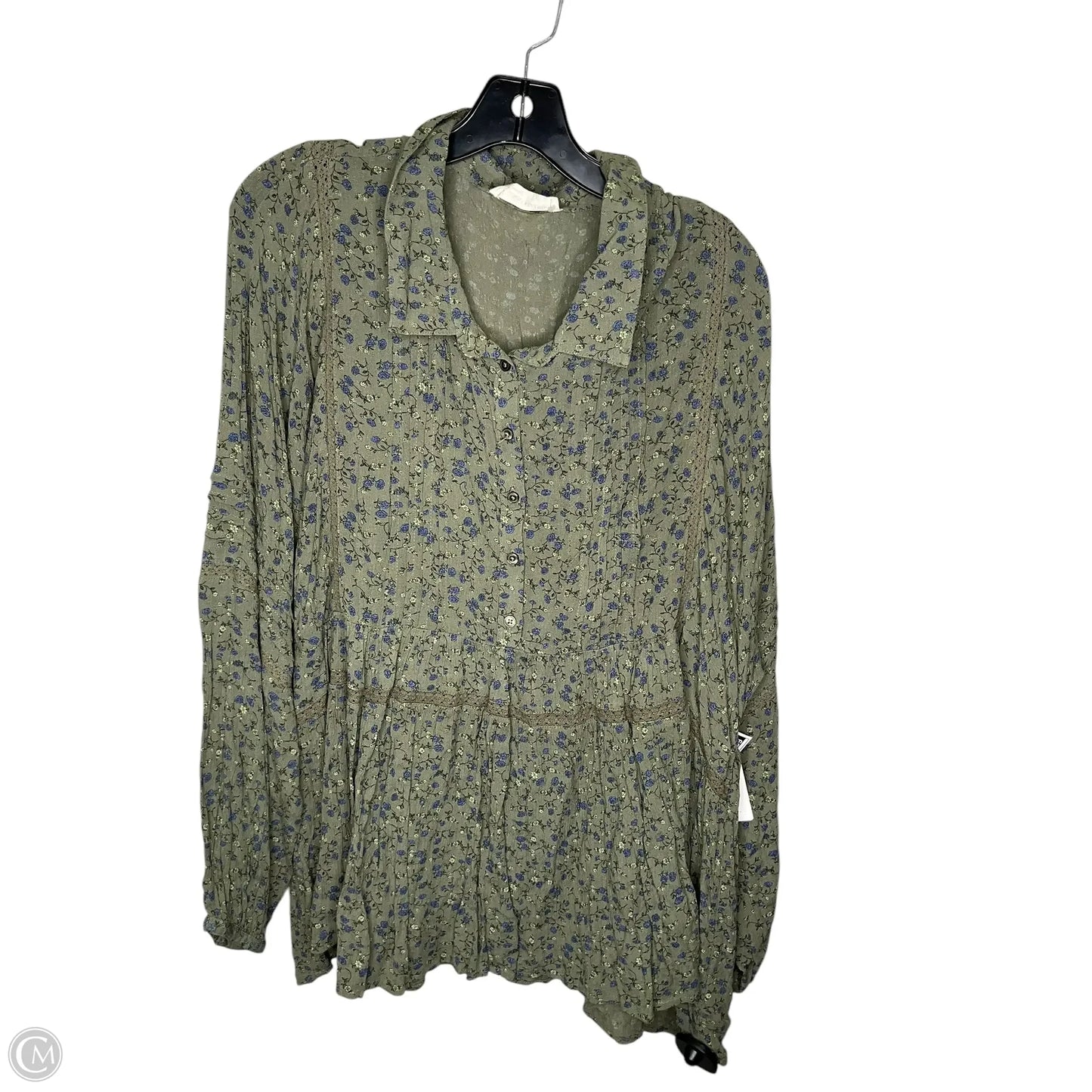 Top Long Sleeve By Lucky Brand In Green, Size: L