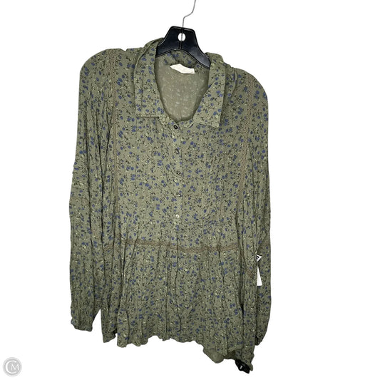 Top Long Sleeve By Lucky Brand In Green, Size: L