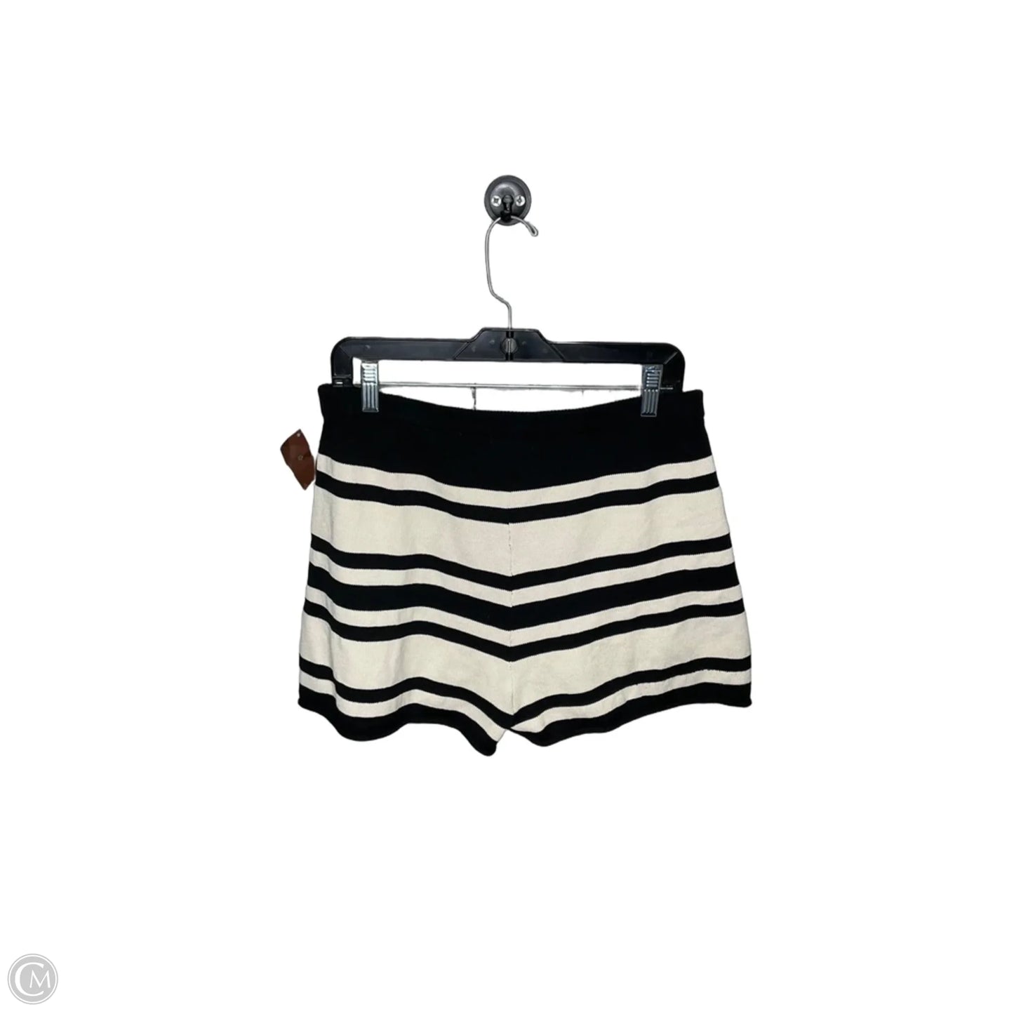 Shorts By H&m In Black & Cream, Size: M