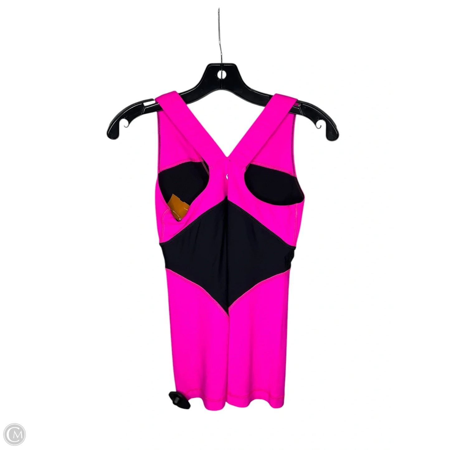 Athletic Tank Top By Lululemon In Black & Pink, Size: 8