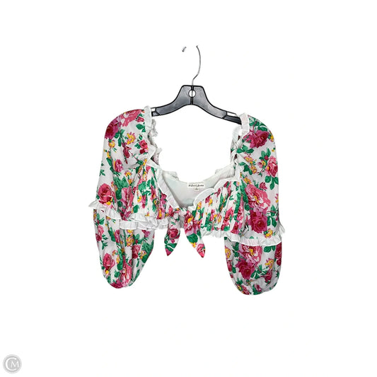 Top Short Sleeve By For Love & Lemons In Floral Print, Size: M