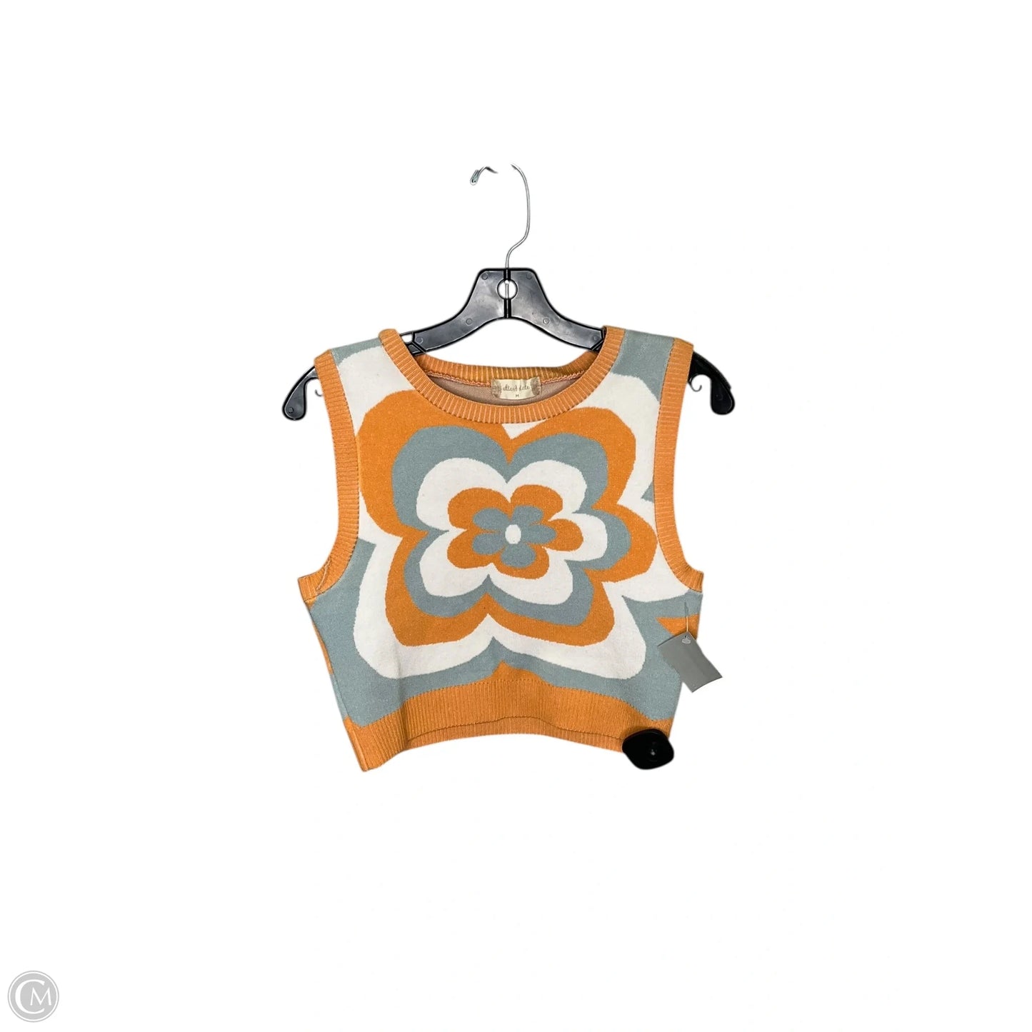 Vest Sweater By Altard State In Orange & Tan, Size: M