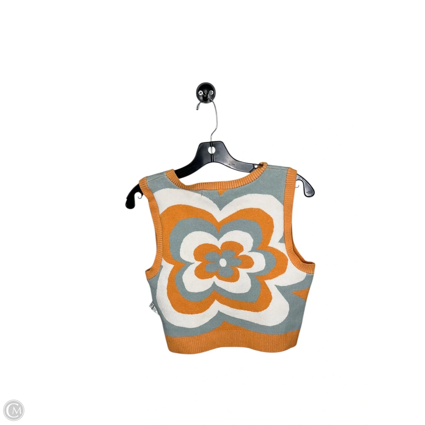 Vest Sweater By Altard State In Orange & Tan, Size: M