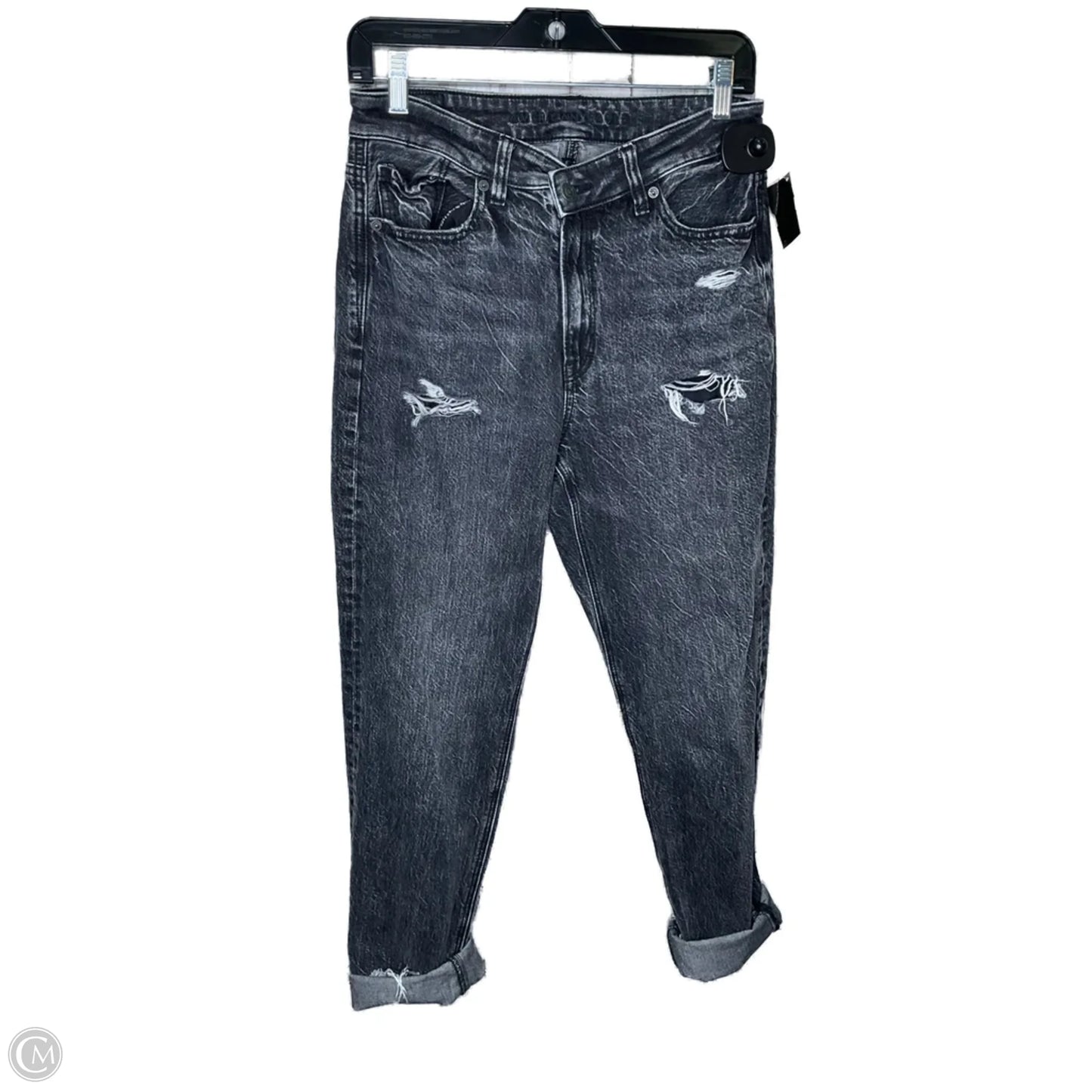 Jeans Straight By American Eagle In Grey Denim, Size: 6