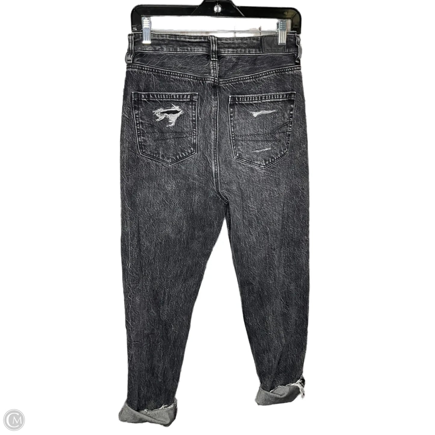 Jeans Straight By American Eagle In Grey Denim, Size: 6
