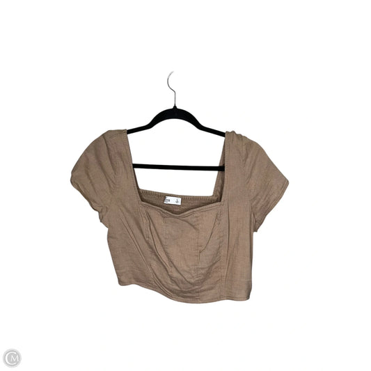 Top Short Sleeve By Hollister In Brown, Size: L