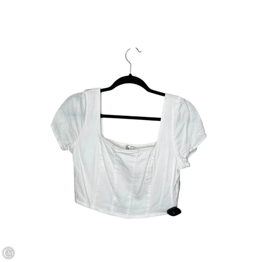Top Short Sleeve By Hollister In White, Size: L