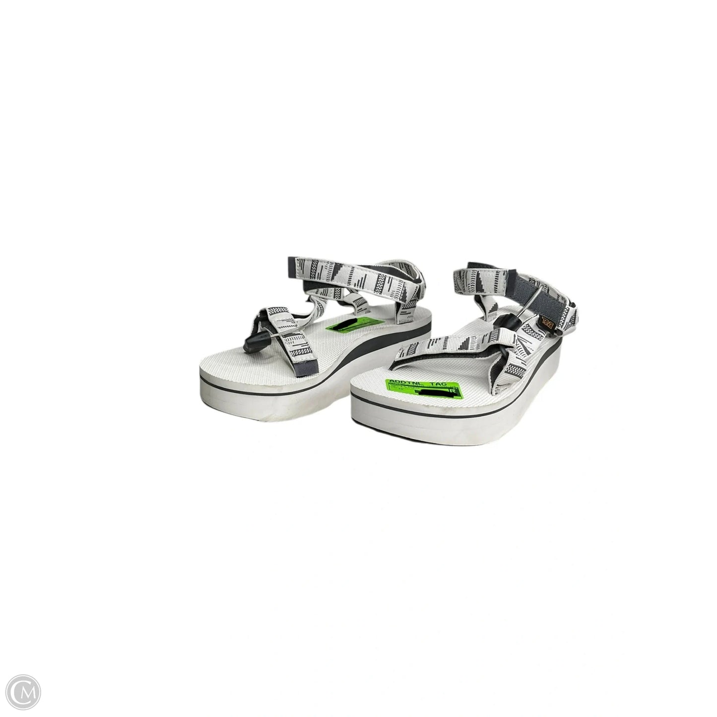 Sandals Flats By Teva In Grey & White, Size: 10