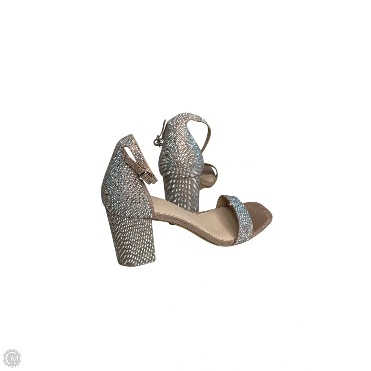 Sandals Heels Block By Madden Nyc In Silver, Size: 11