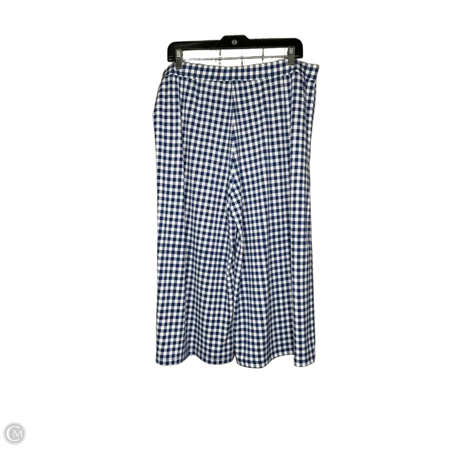 Pants Cropped By Susan Graver In Blue & White, Size: 12p