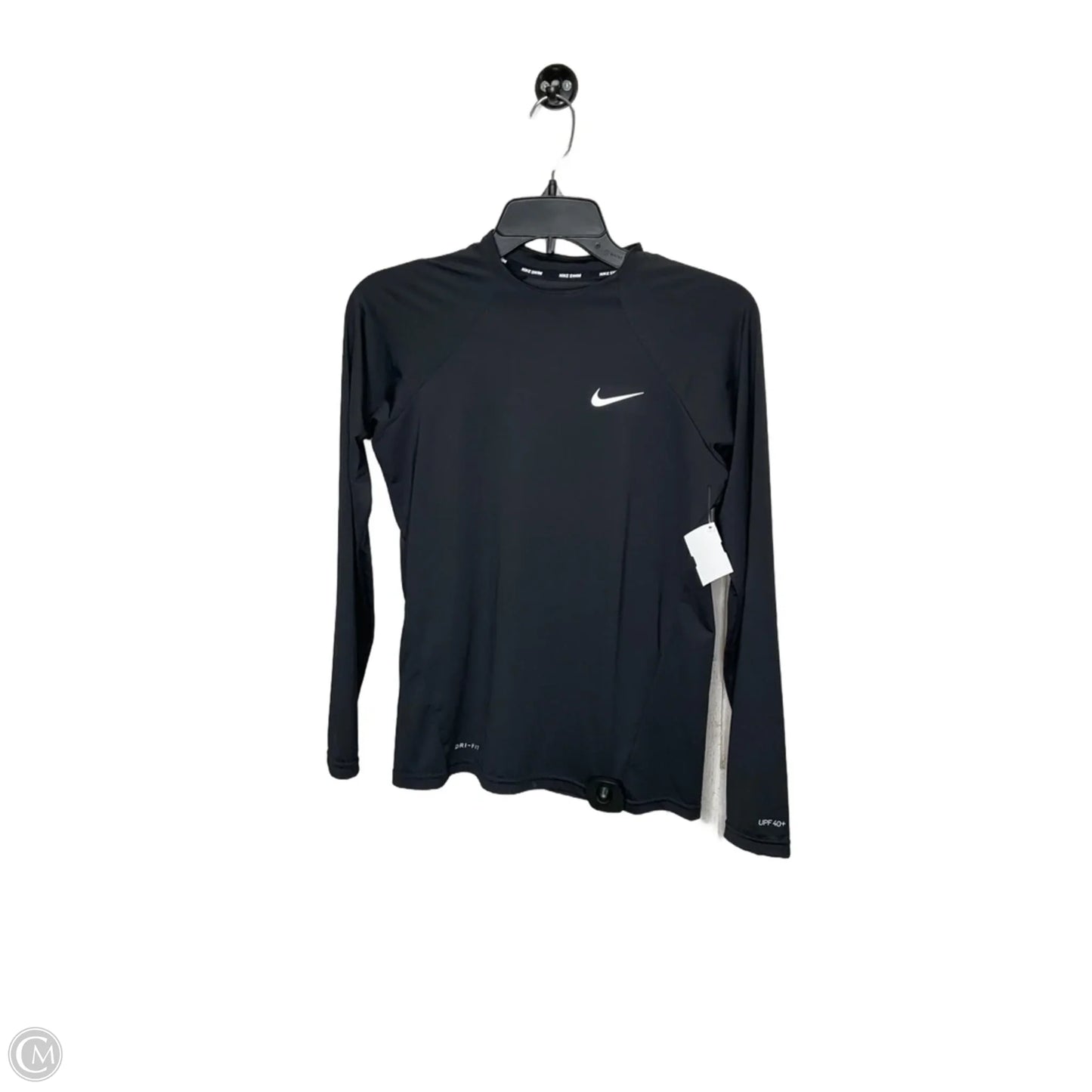 Athletic Top Long Sleeve Crewneck By Nike In Black, Size: S