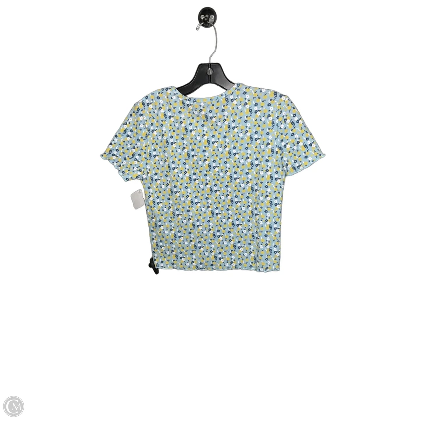 Top Short Sleeve By Clothes Mentor In Floral Print, Size: M
