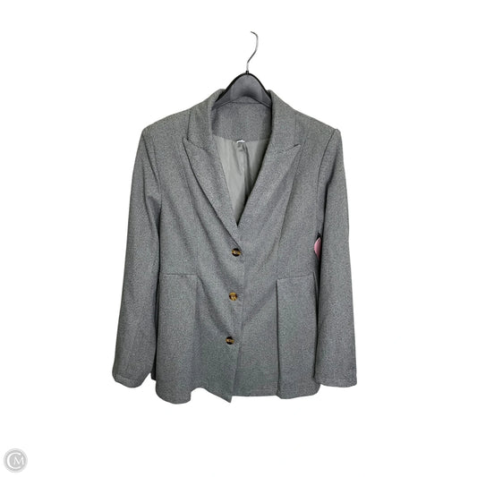Blazer By Clothes Mentor In Grey, Size: L