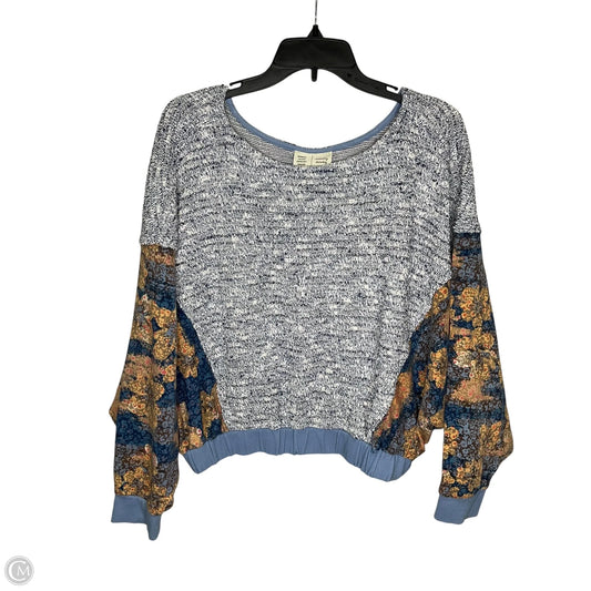 Top Long Sleeve By Saturday/sunday In Blue, Size: L