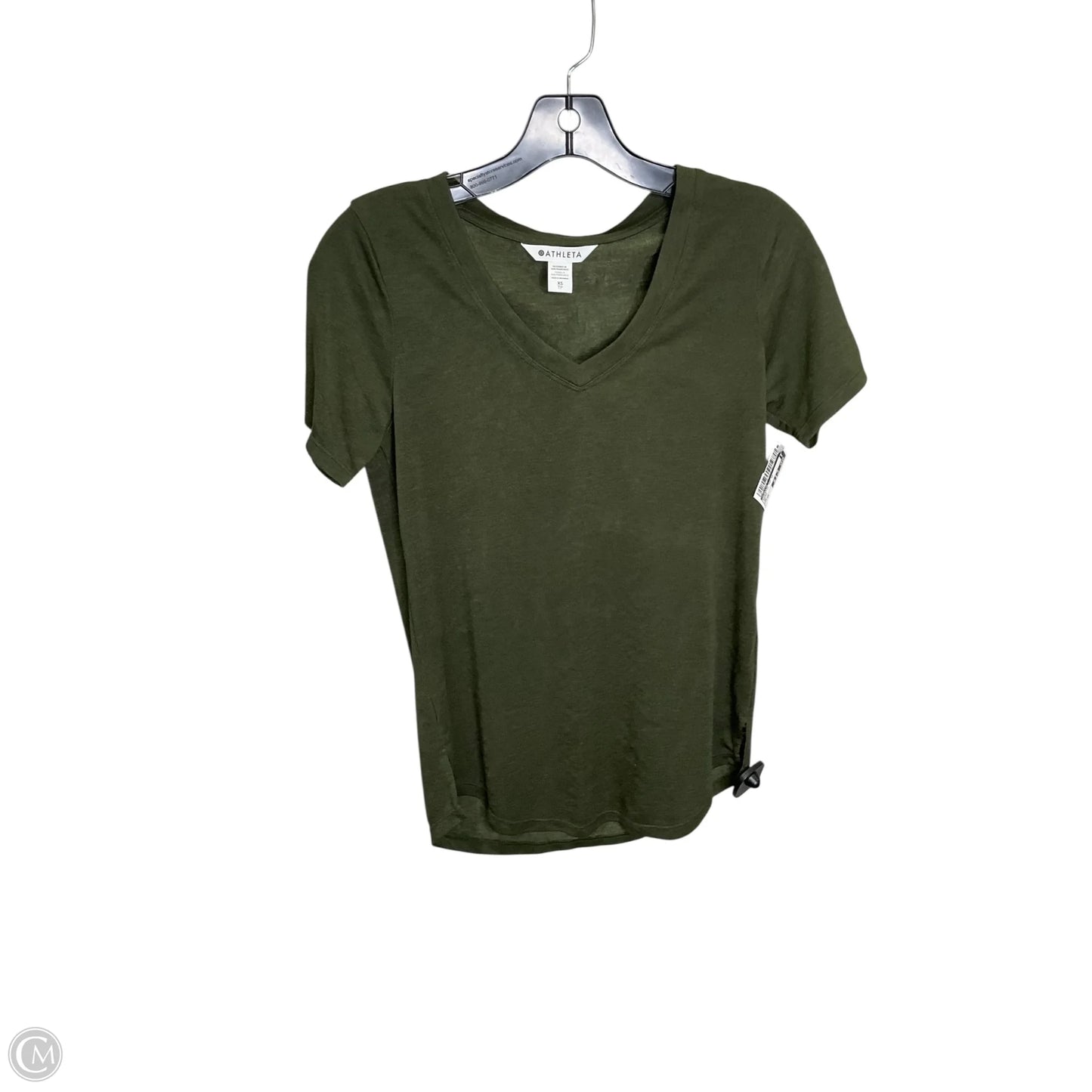Athletic Top Short Sleeve By Athleta In Green, Size: Xs
