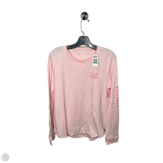 Top Long Sleeve By Vineyard Vines In Pink, Size: L