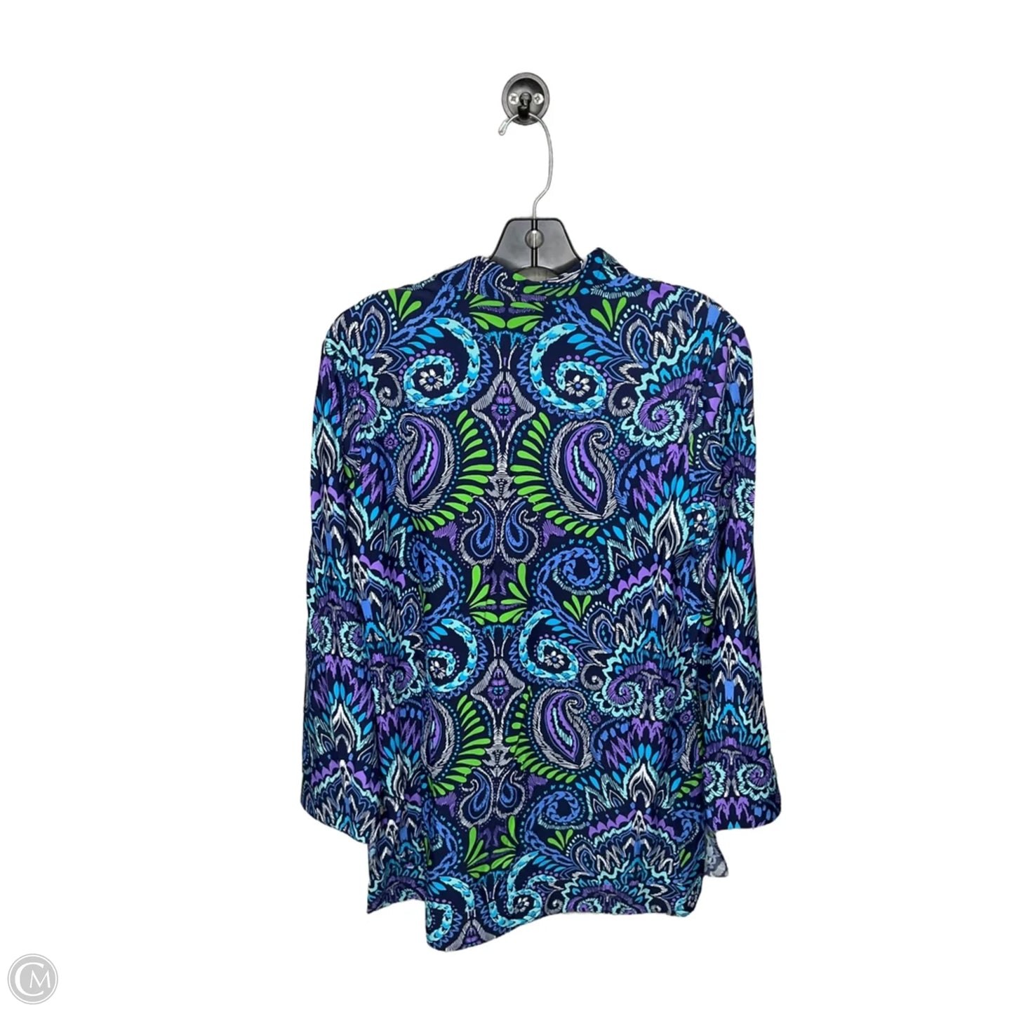 Tunic Long Sleeve By Clothes Mentor In Multi-colored, Size: L
