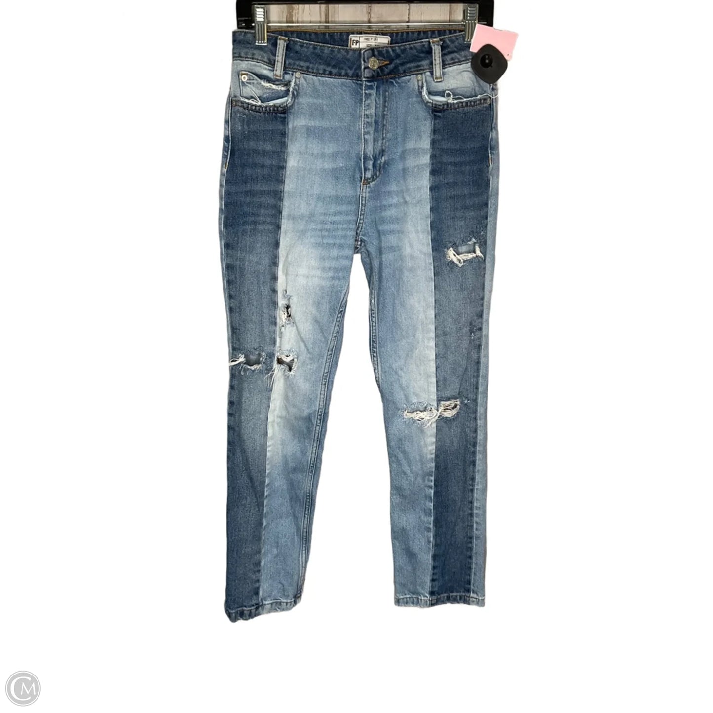 Jeans Straight By Free People In Blue Denim, Size: 2