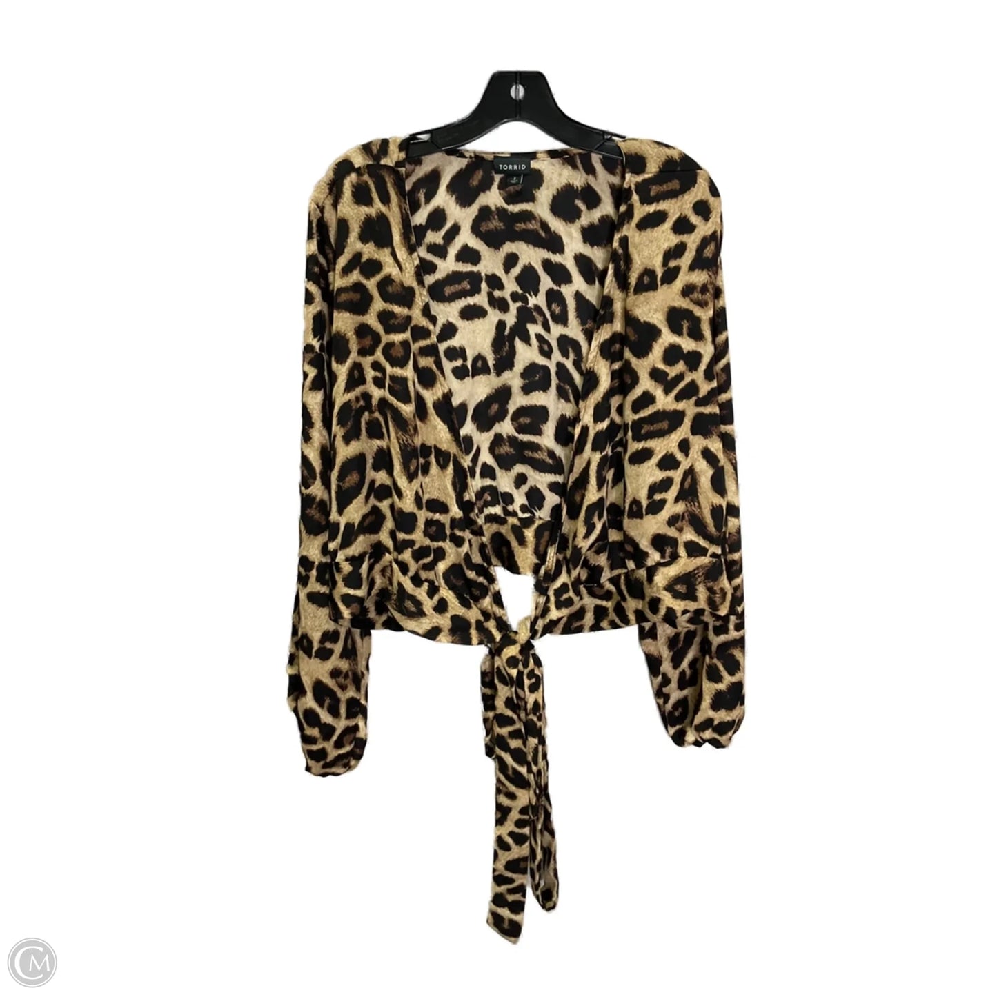 Top Long Sleeve By Torrid In Animal Print, Size: 2x