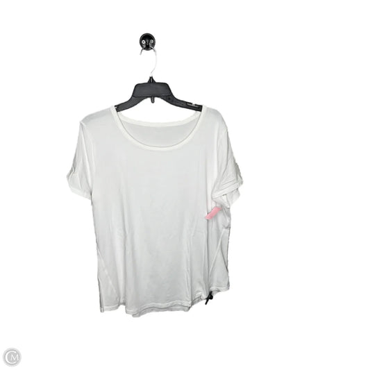 Top Short Sleeve Basic By Talbots In White, Size: Xl