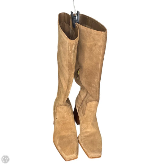 Boots Mid-calf Heels By Vince Camuto In Brown, Size: 10