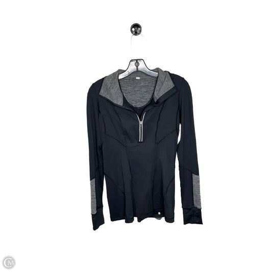 Athletic Top Long Sleeve Collar By Lululemon In Grey, Size: 8