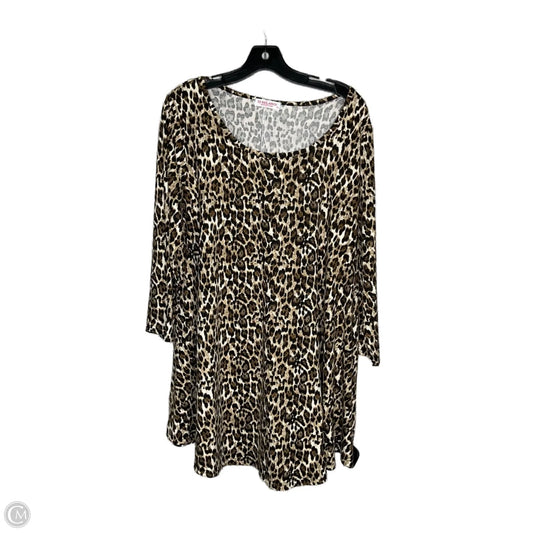 Top Long Sleeve By Clothes Mentor In Animal Print, Size: 2x